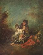 Jean-Antoine Watteau Le Faux Pas(The Mistaken Advance) (mk05) Sweden oil painting artist